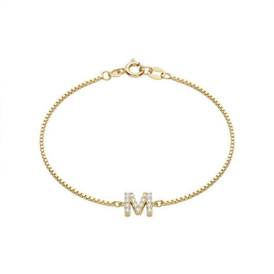 Personalised Diamond Initial Bracelet