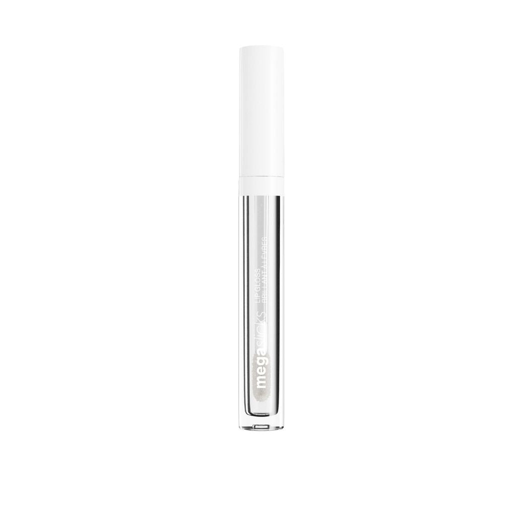 White cosmetic tube with clear cap on a white background