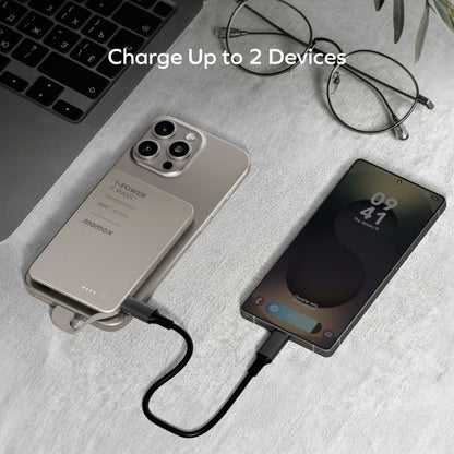 Momax 1-Power F.Pass+ 3000 mAh Power Bank With Built-In Cable & Magnetic Attachment