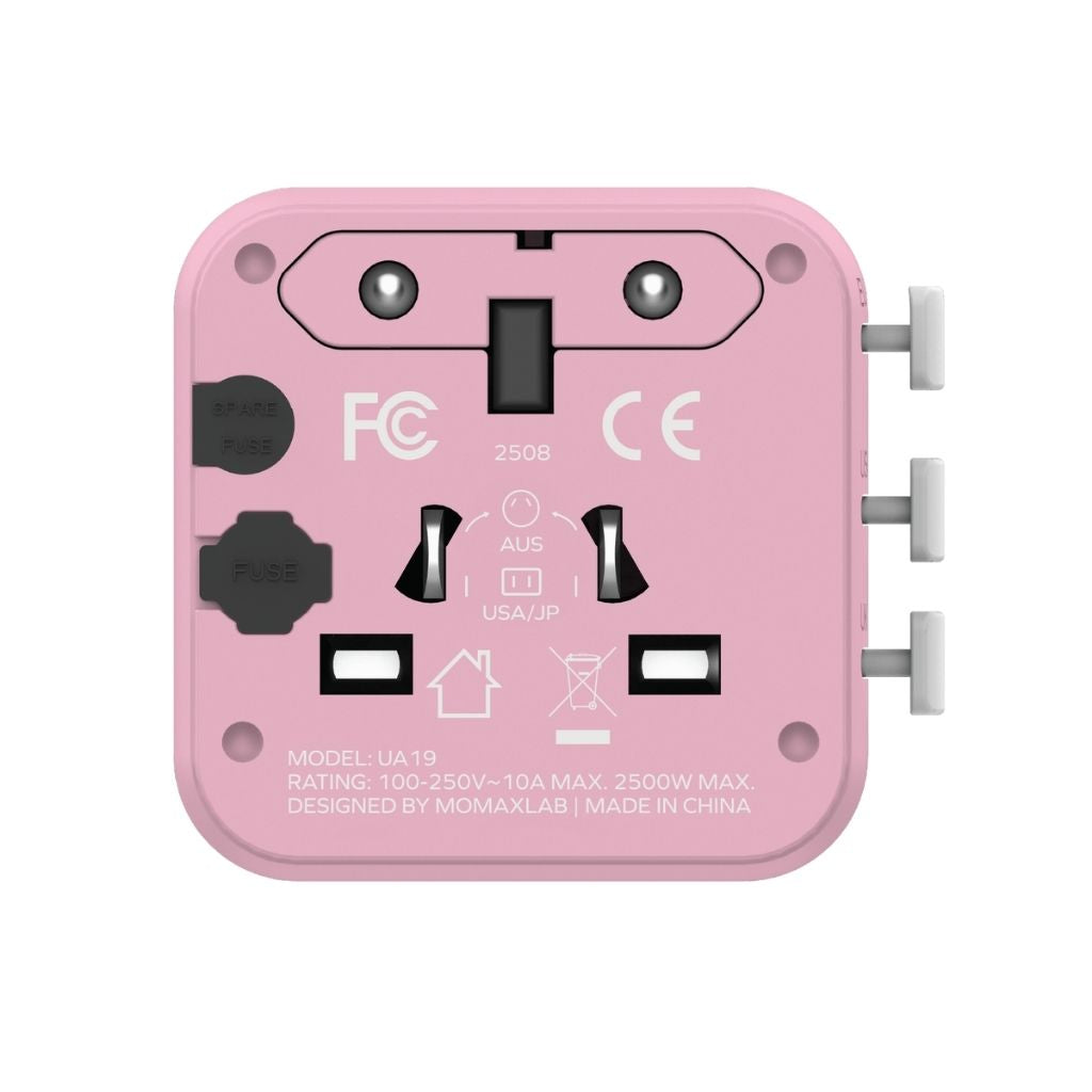 Momax 1-World Universal Travel Adaptor With Dual AC
