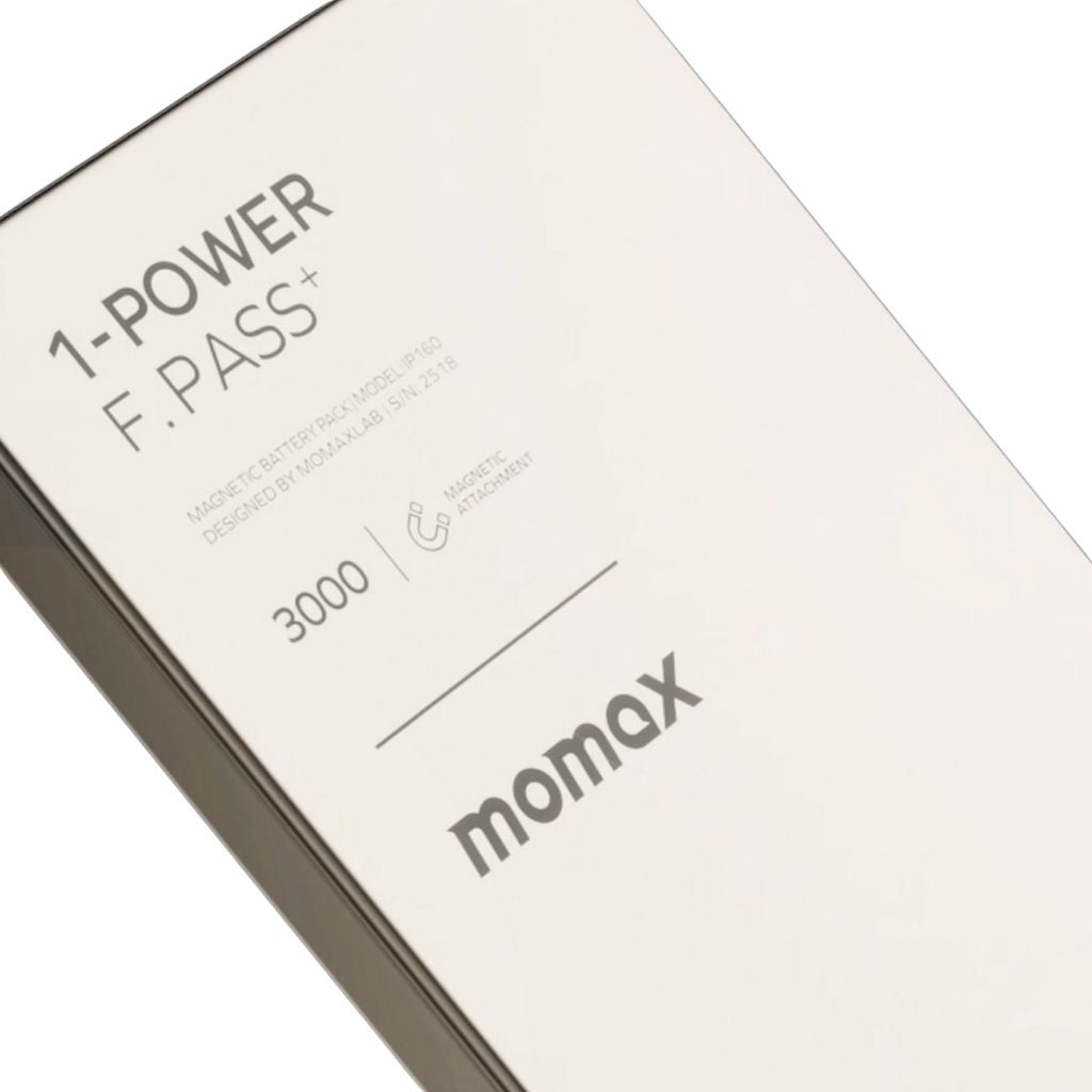 Momax 1-Power F.Pass+ 3000 mAh Power Bank With Built-In Cable & Magnetic Attachment
