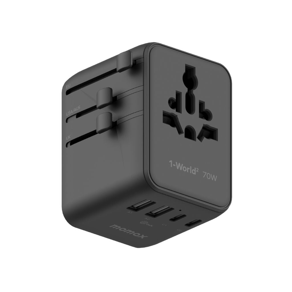 Momax 1-World2 GaN 70W 5-Port USB-C AC Travel Adaptor