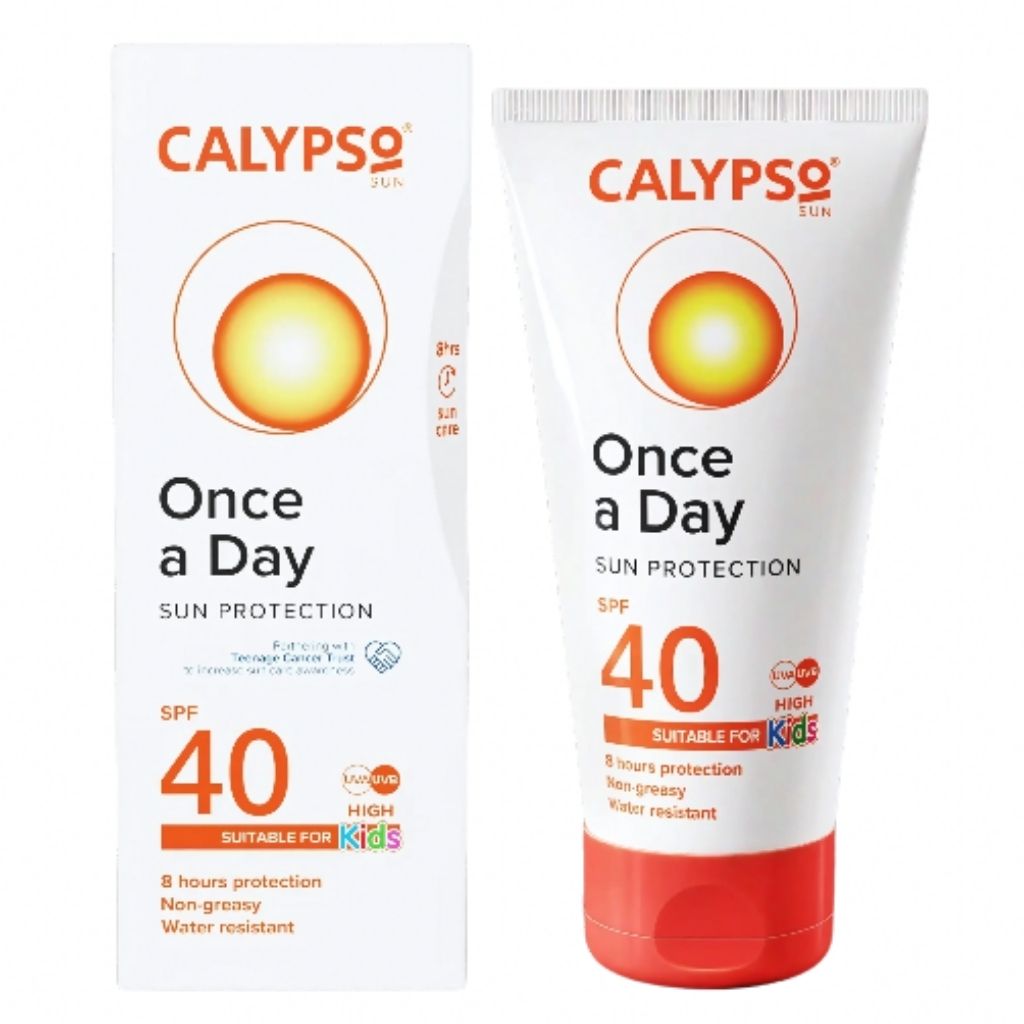 Calypso Sun protection product with SPF 40 on a white background