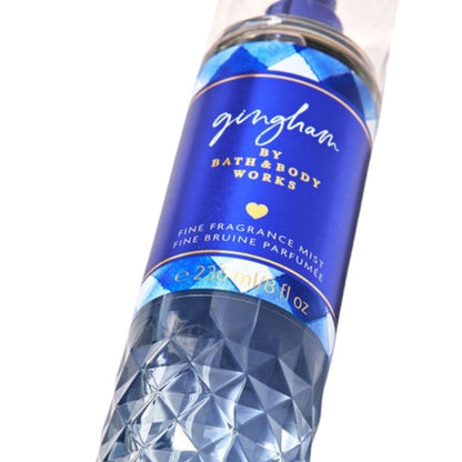Gingham by Bath & Body Works fragrance mist bottle on a white background