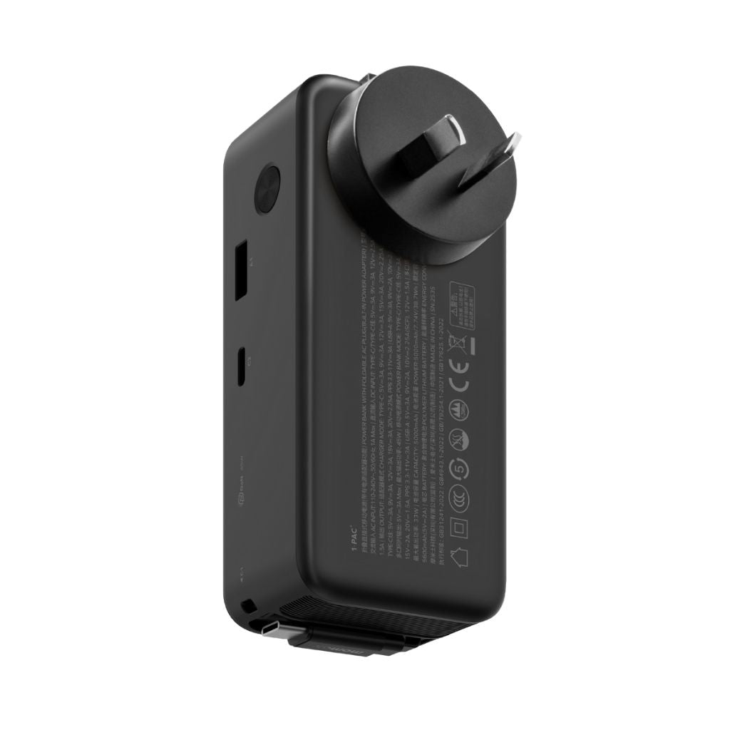 Momax 45W GaN Power Bank with 10,000 mAh Capacity and Dual AC/DC Charging