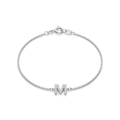 Personalised Diamond Initial Bracelet