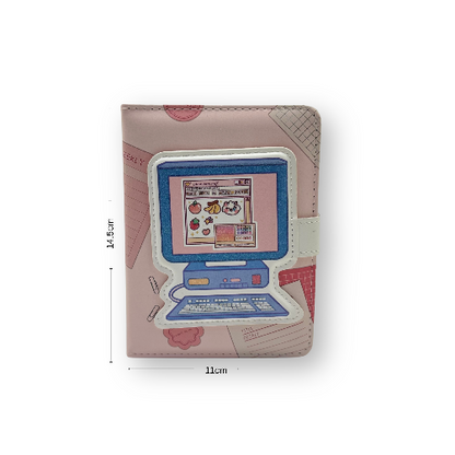 Kawaii Cute Computer Theme Notebook with Magnetic Flap