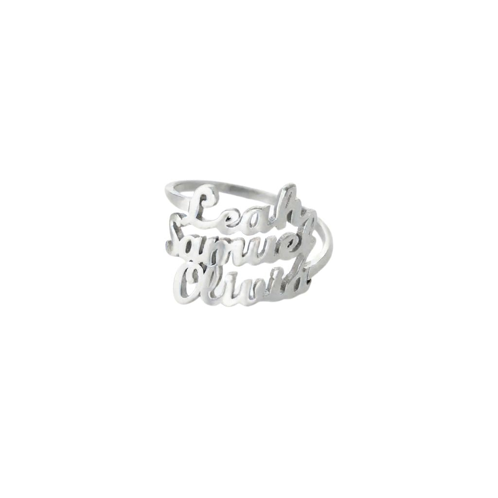 Classic Three Names Ring