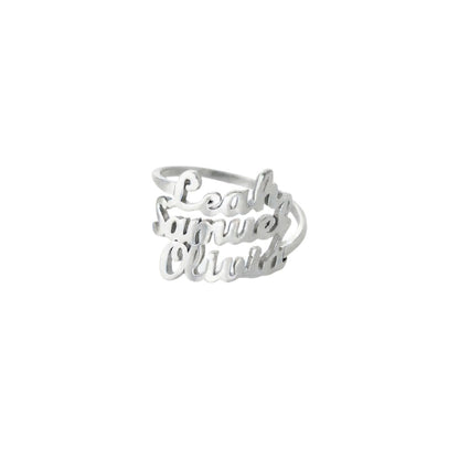 Classic Three Names Ring
