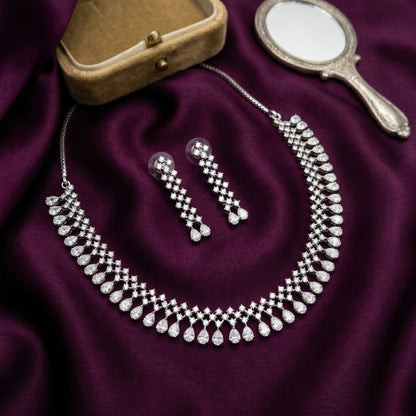 The Lumina Drop Necklace And Earrings Set
