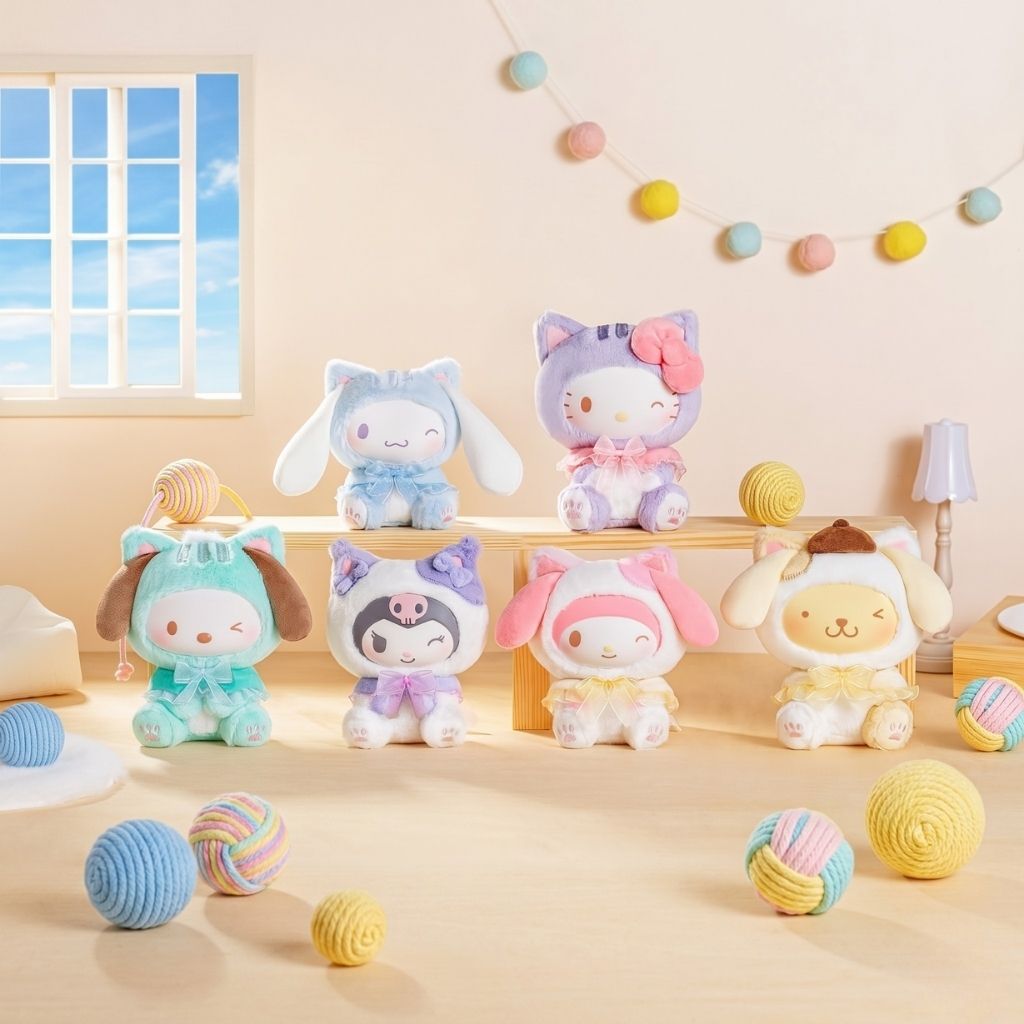 Top Toy Sanrio Play with Kittens Plush Pendant Blind Box