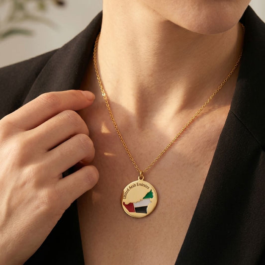 UAE Map Coin Necklace
