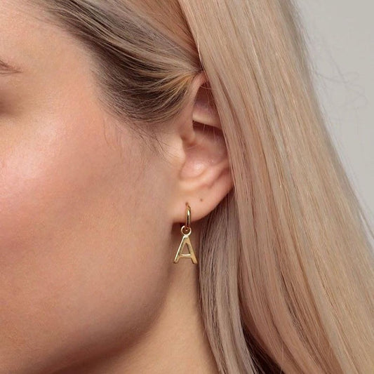 Initial Drop Earrings