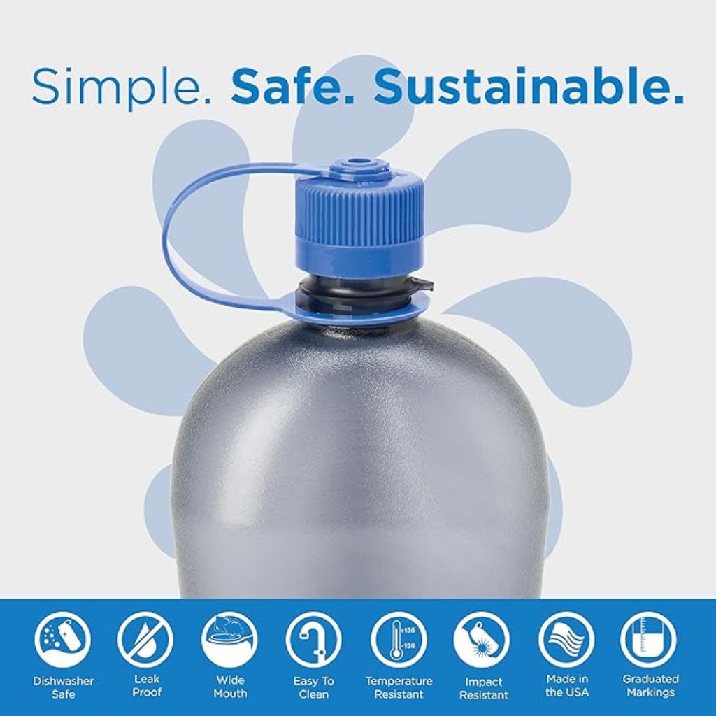 Nalgene Sustain 32oz Leak-Proof Canteen Bottle - Gray