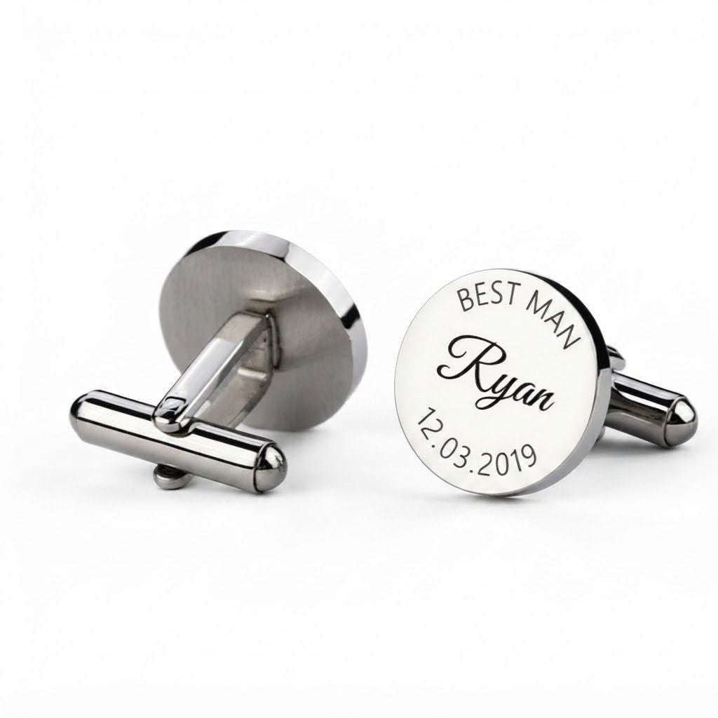 Engraved Name Cufflinks