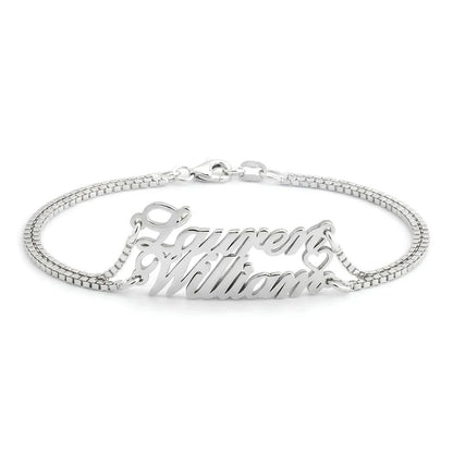 Two Name Bracelet with Heart