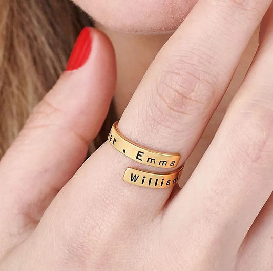 Engraved Wrap Ring