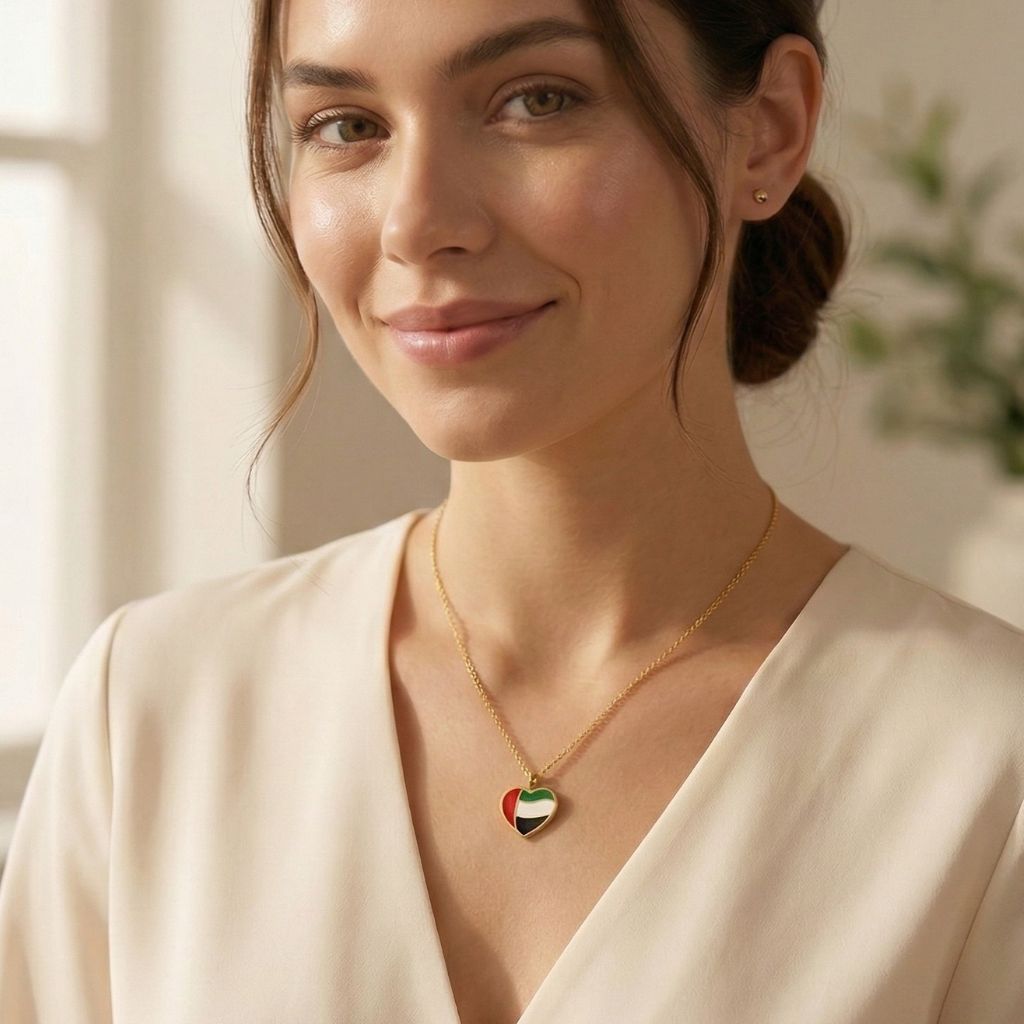 Love UAE Heart Necklace