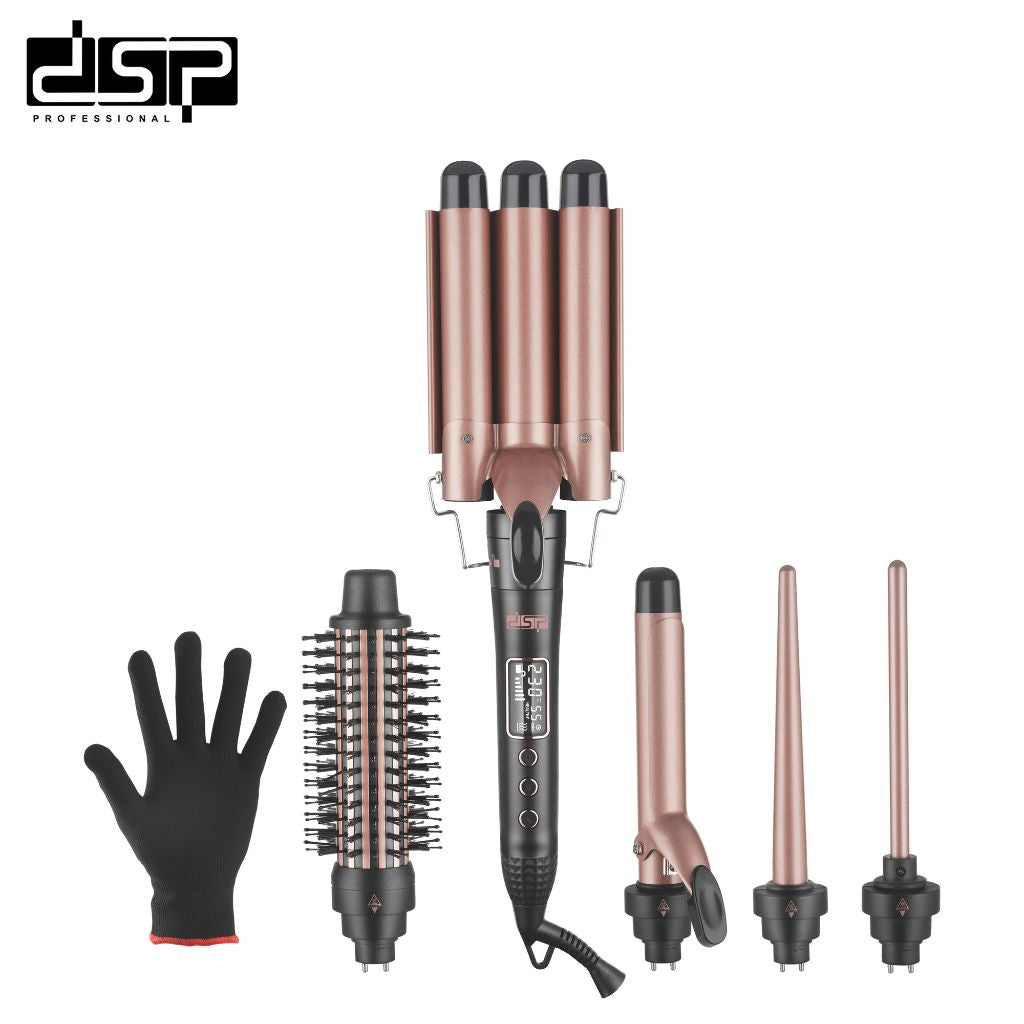 DSP Professional Curl Beauty 7 in 1 Hair Curling Wand Set