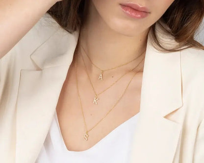 Alphabet Zirconia Necklace