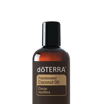 doTERRA Fractionated Coconut Oil bottle on a white background