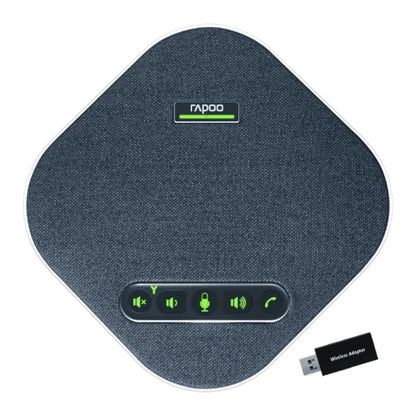 Rapoo conference microphone system with USB adapter on a white background