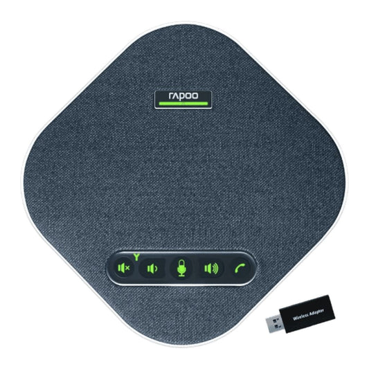 Rapoo conference microphone system with USB adapter on a white background