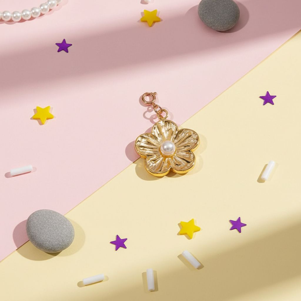 Gold Flower Charm