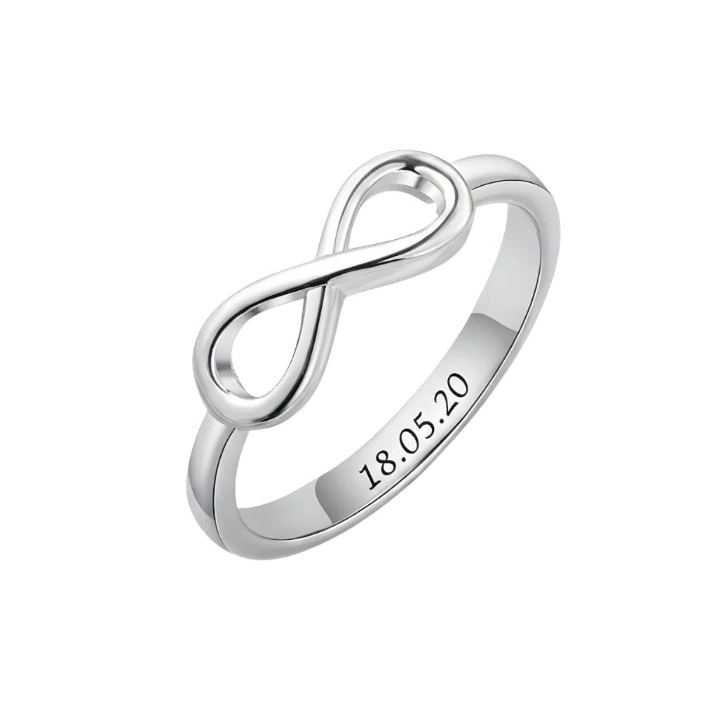 Custom Date Engraved Infinity Ring