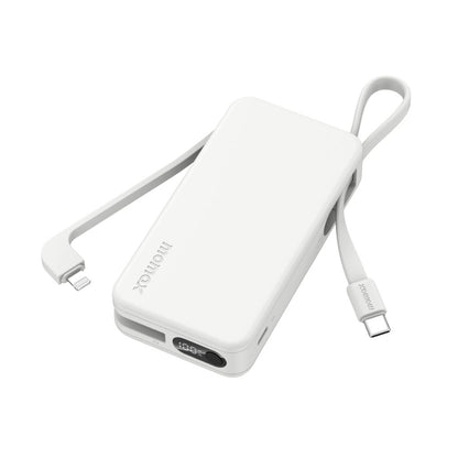 Momax 1-Power Vital+ 10000 mAh Power Bank With Built In Usb-C & Lightning Cable