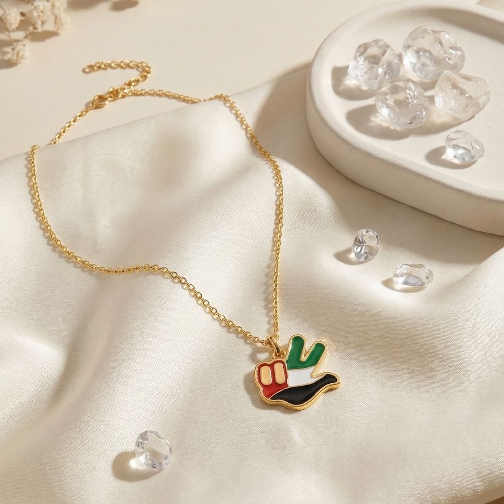 UAE Flag Peace Necklace