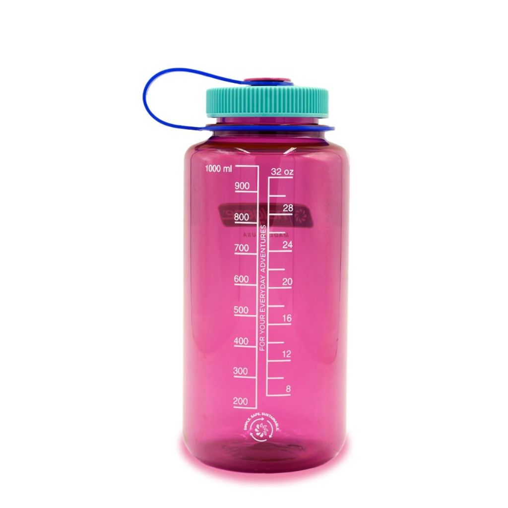 Nalgene Sustain Wide Mouth BPA-Free Leak-Proof Water Bottle - 32oz - Electric Magenta