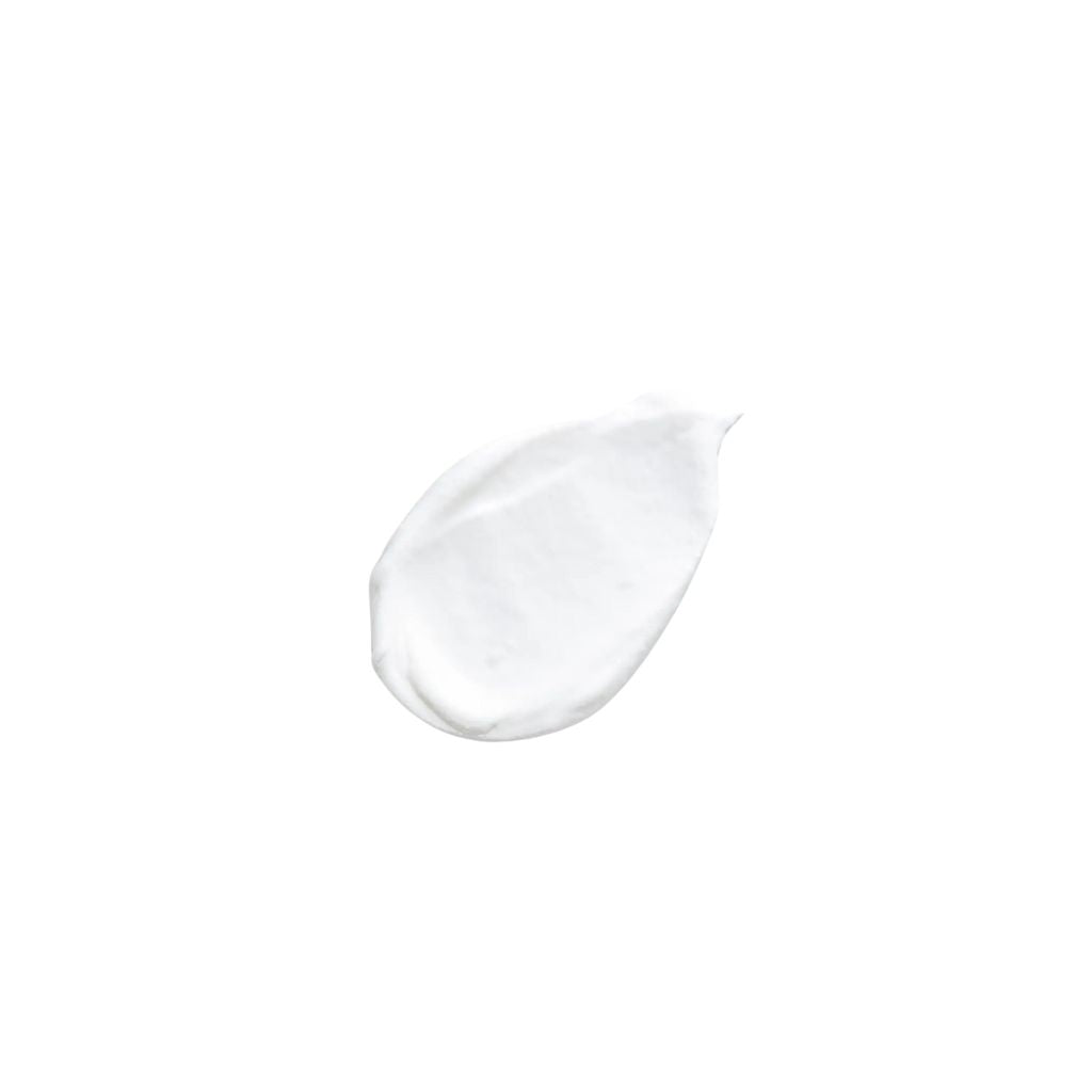 White cream droplet on a white background