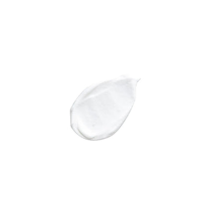 White cream droplet on a white background
