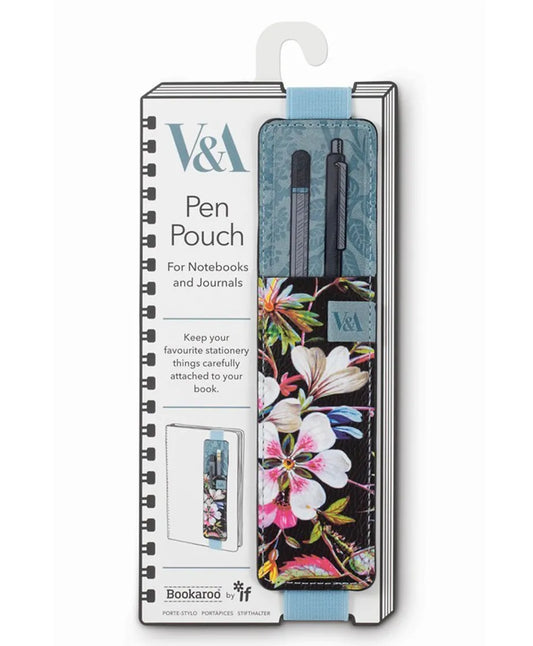 حقيبة أقلام V&amp;A Bookaroo - زهور كيلبورن السوداء