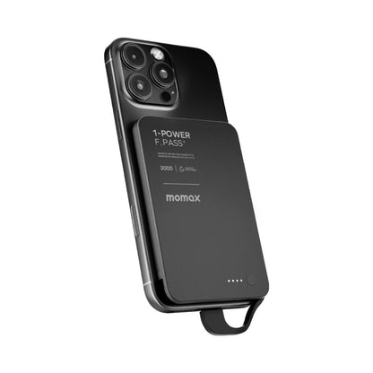 Momax 1-Power F.Pass+ 3000 mAh Power Bank With Built-In Cable & Magnetic Attachment