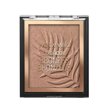 Wet n Wild bronzer with leaf design on a white background