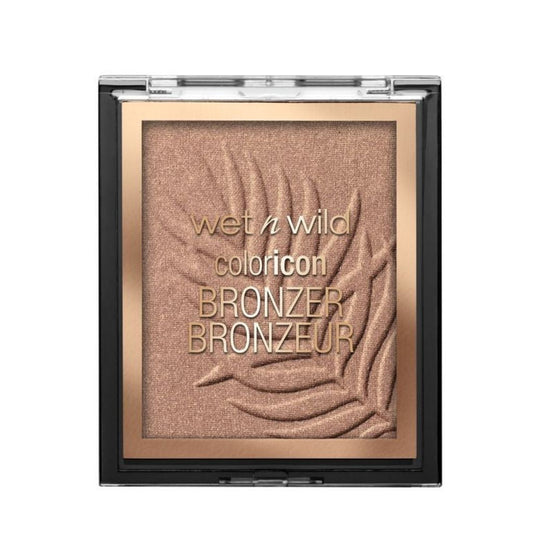 Wet n Wild bronzer with leaf design on a white background