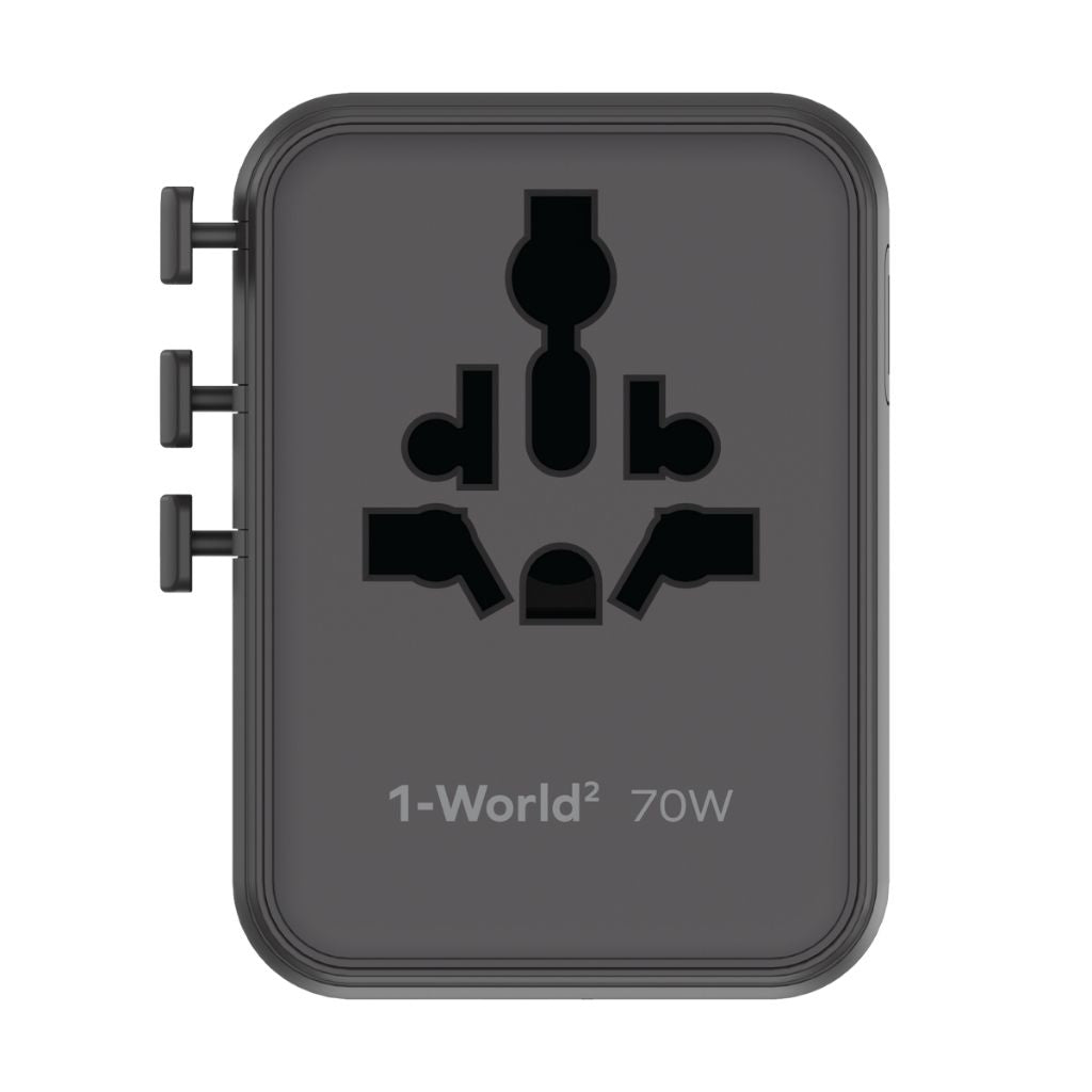Momax 1-World2 GaN 70W 5-Port USB-C AC Travel Adaptor