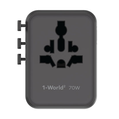 Momax 1-World2 GaN 70W 5-Port USB-C AC Travel Adaptor