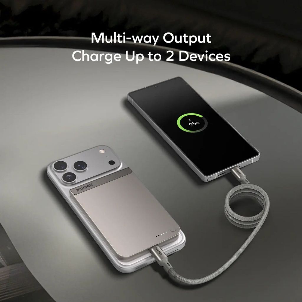 Momax 1-Power S.Pass 5000 mAh Qi2 Magnetic Wireless Power Bank