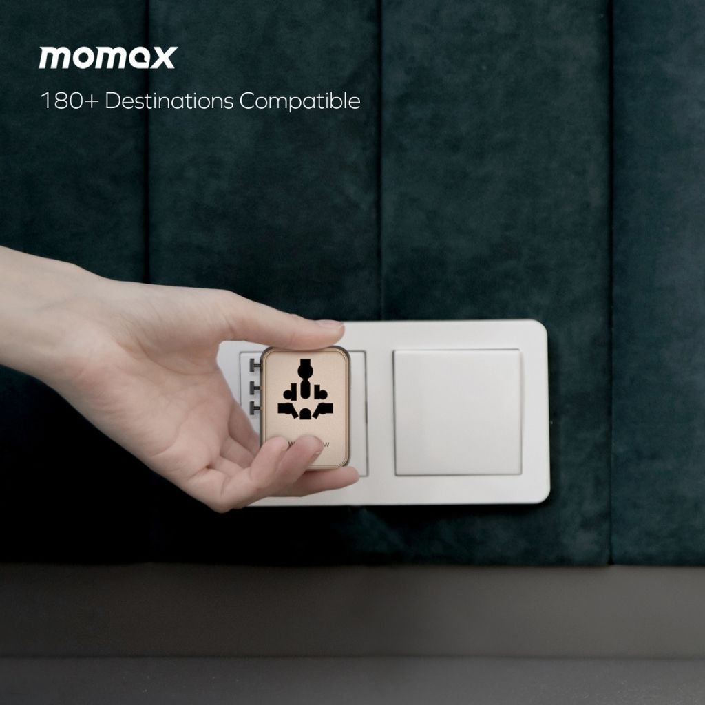 Momax 1-World2 GaN 70W 5-Port USB-C AC Travel Adaptor