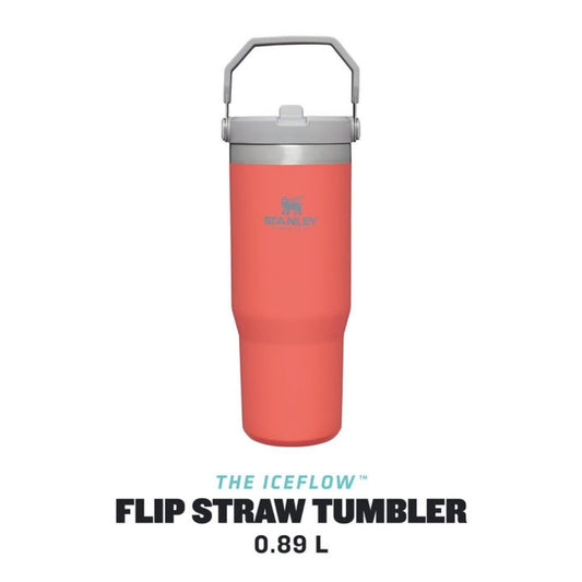 The IceFlow Flip Straw Tumbler 890 ml / 30 oz - Guava