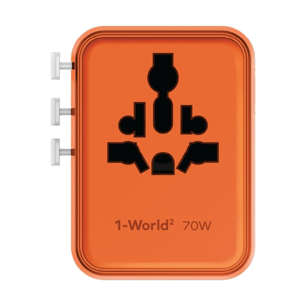 Momax 1-World2 GaN 70W 5-Port USB-C AC Travel Adaptor