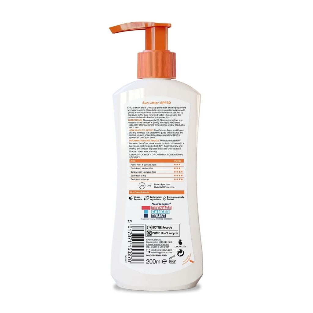 Sun lotion bottle with pump dispenser on a white background