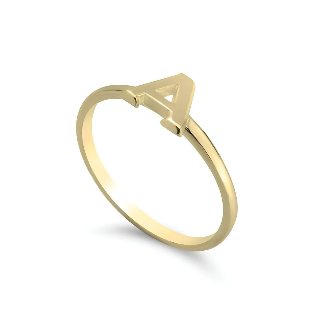 Stackable Initial Letter Ring