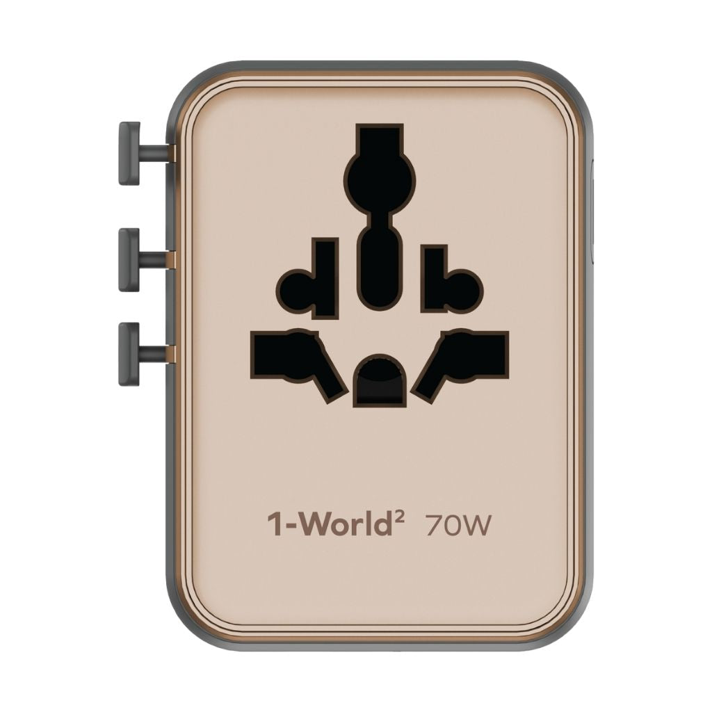Momax 1-World2 GaN 70W 5-Port USB-C AC Travel Adaptor