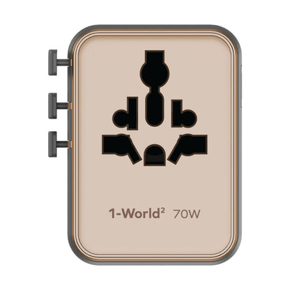 Momax 1-World2 GaN 70W 5-Port USB-C AC Travel Adaptor