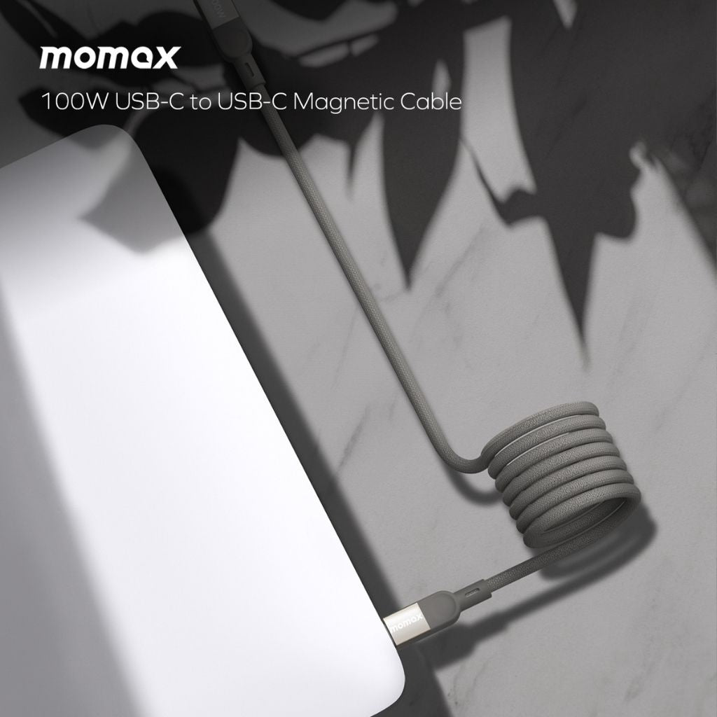 Momax Elite Mag Link 100W USB-C To USB-C Magnetic Cable 1M