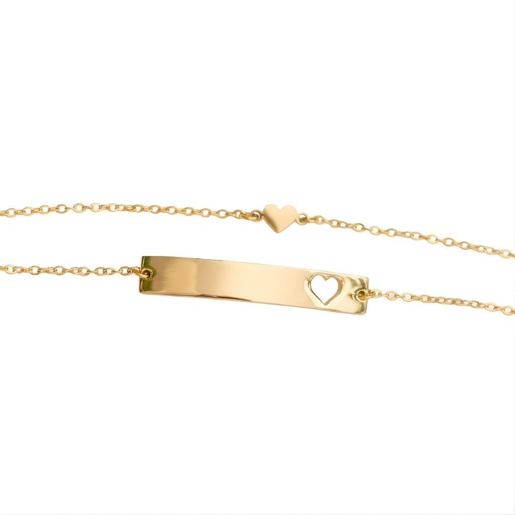 Minimal Heart Bracelet Duo Set